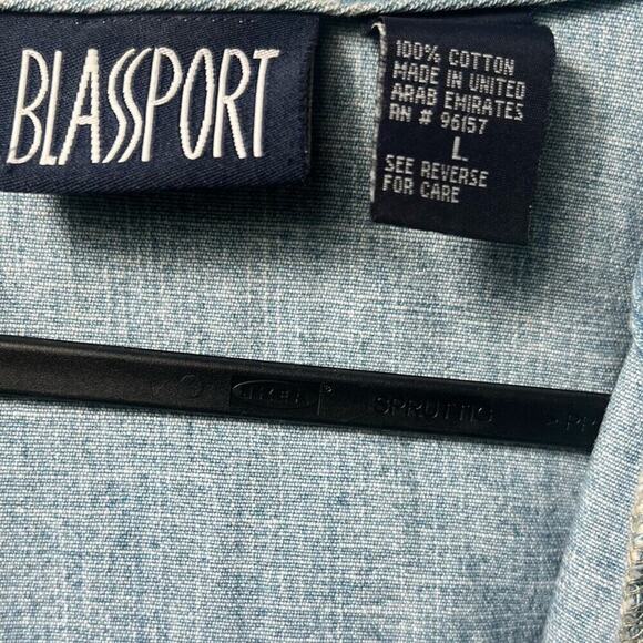 BlassSport Denim Hoodie Jacket – Women’s Size L – Zip-Up Jean Hooded Jacket - Picture 11 of 11